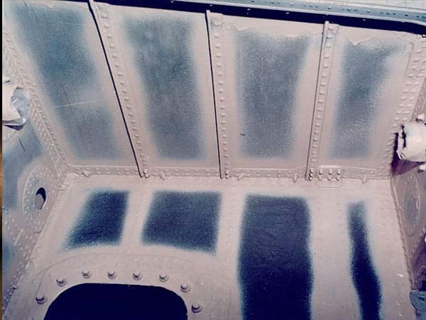 product in the process of receiving a sealant