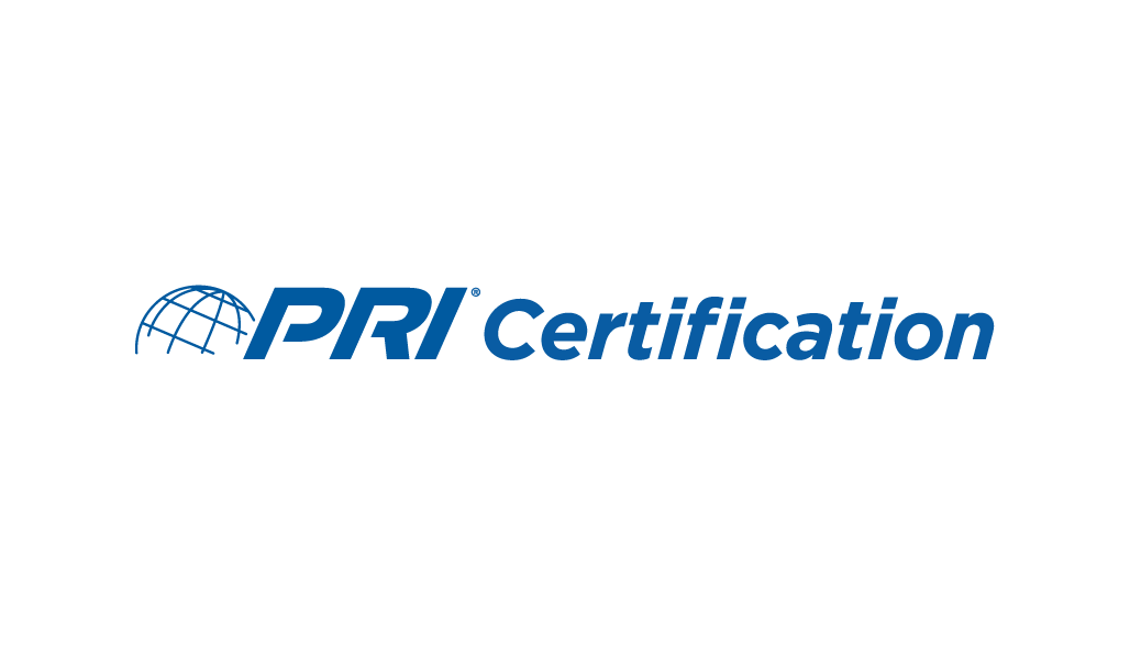 pri certification logo in blue