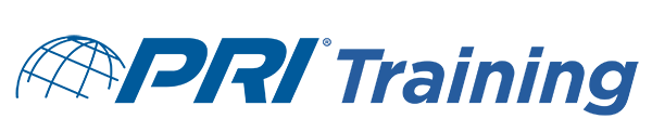 PRI training logo in blue