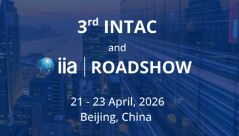 iia logo and show information on cityscape background image