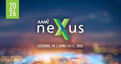 AAMI NeXus logo on a color gradient background