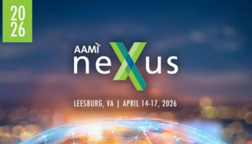 AAMI NeXus logo on a color gradient background
