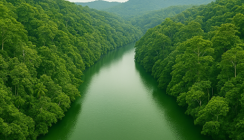 River Basin with green foliage