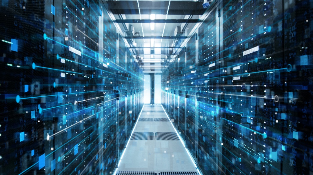 dark server room