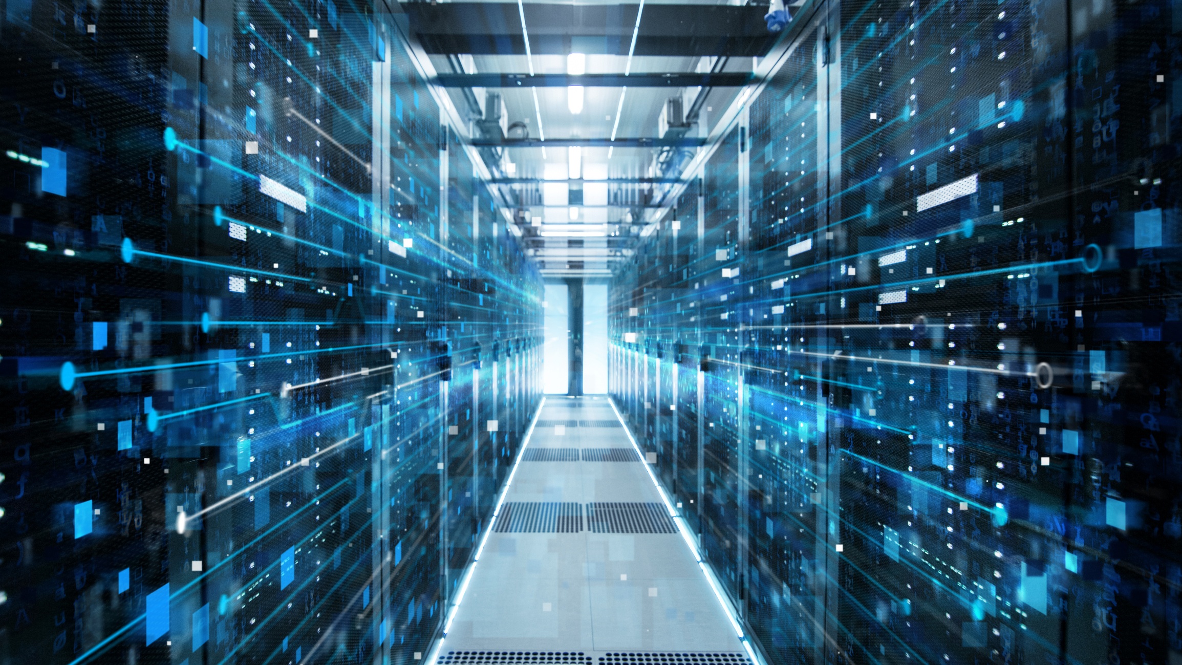 dark server room
